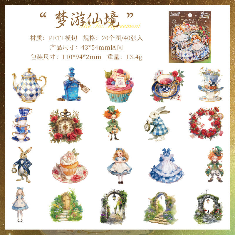 Fantasy Journey Series Sticker Pack 4 Styles 20 psc