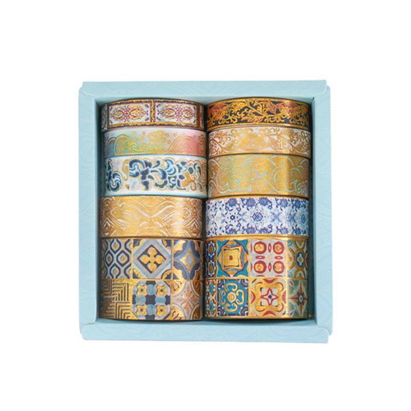 Creative Journaling Materials Box Set - Washi Tape & Stickers, 10 Pcs - ViktaShop