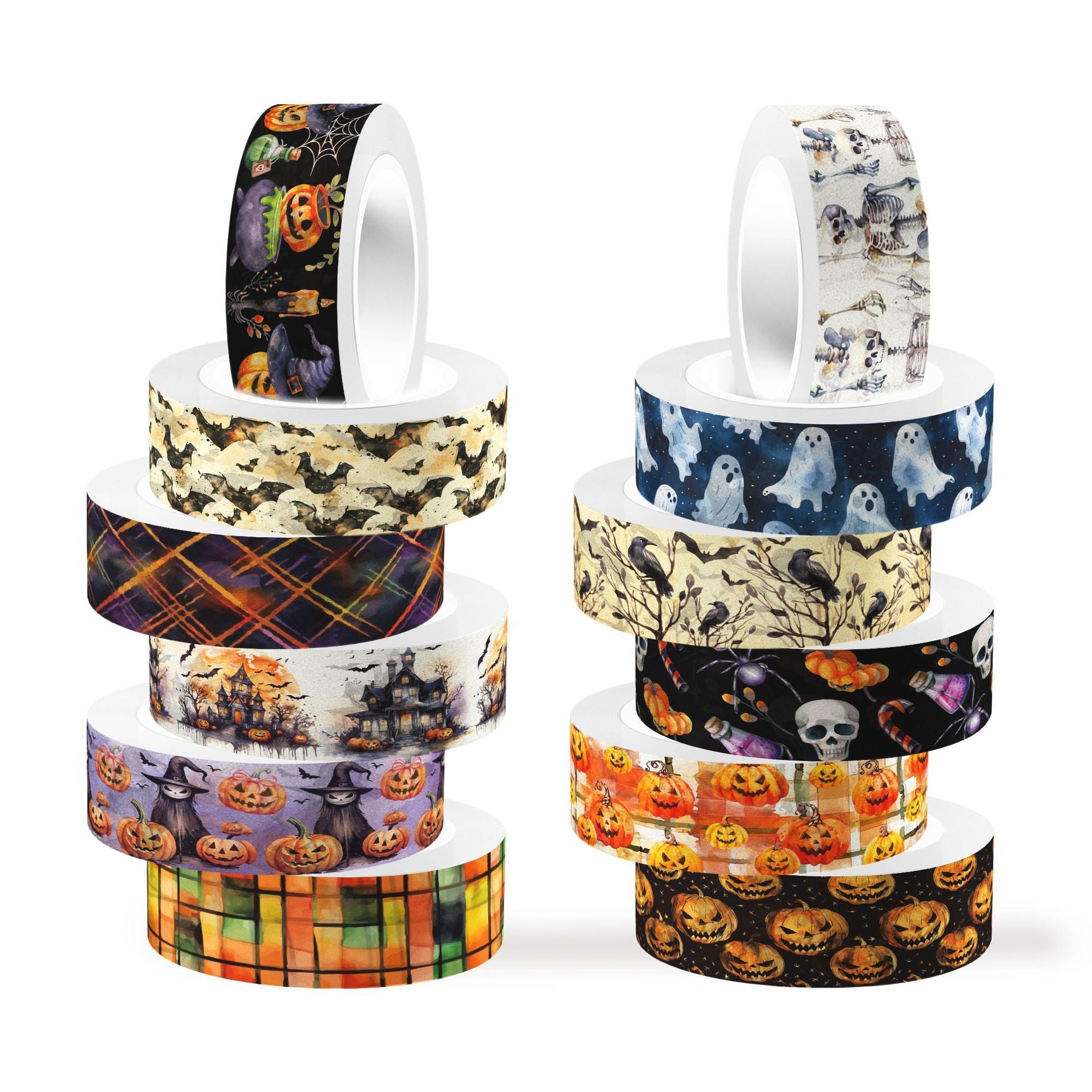 Halloween Cartoon Washi Tape – Pumpkin & Ghost Roll - ViktaShop