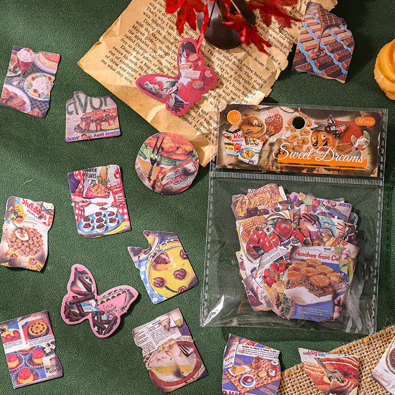 Sticker Bag - Warm Fire Shimmer Series, 50 Pcs - ViktaShop