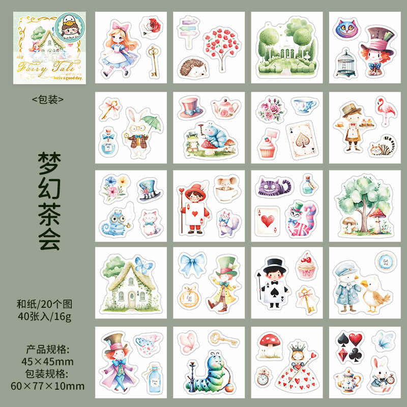 Starlight Fairy Tale Series Mini Sticker Book, 4 Options - ViktaShop