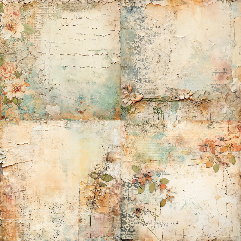 Flowers background paper 10 sheets