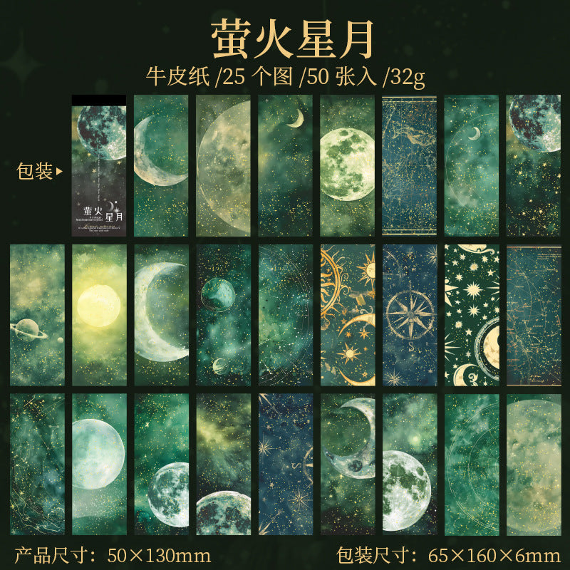 Gilded Stickers – Moon Shadow Series, 6 Options - ViktaShop