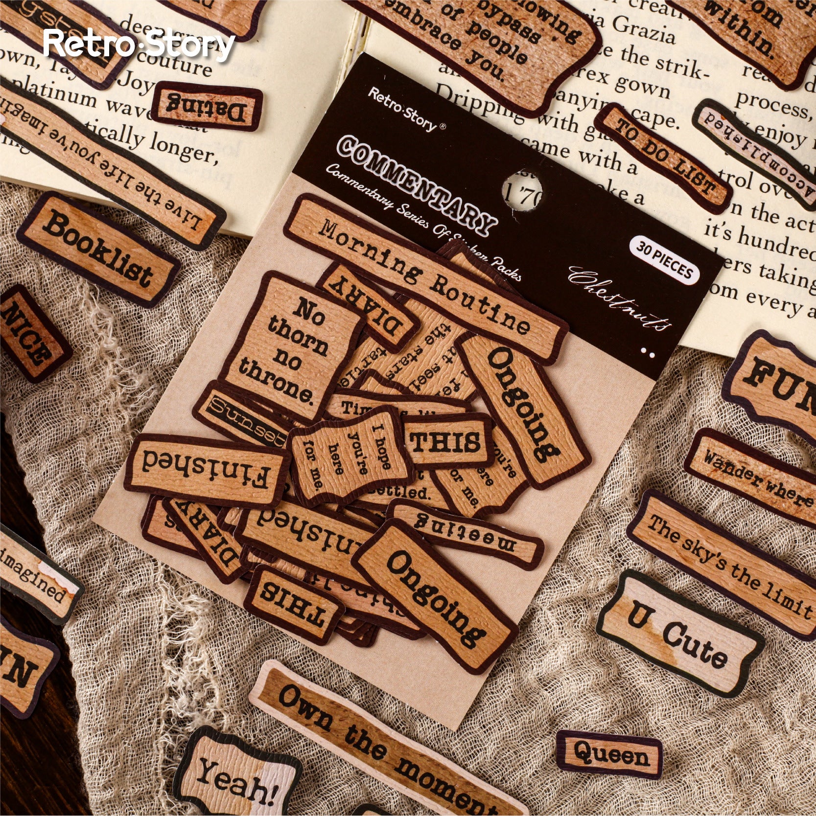 Retro Story Series Collage Paper Pack, 6 Options - ViktaShop