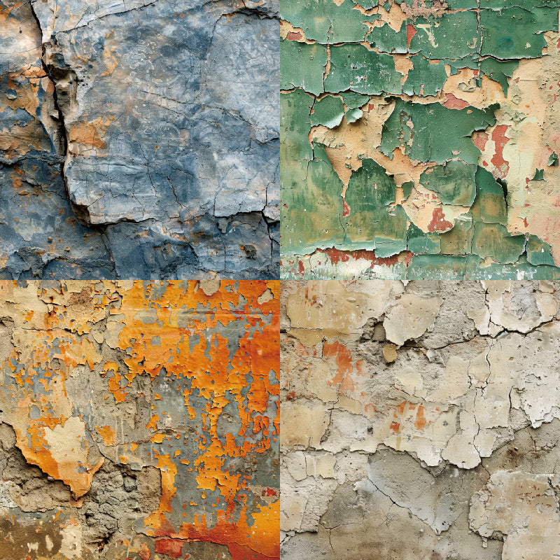 Peeling Paint Background Paper Single-Sided for Scrapbook - 24 Sheets - ViktaShop