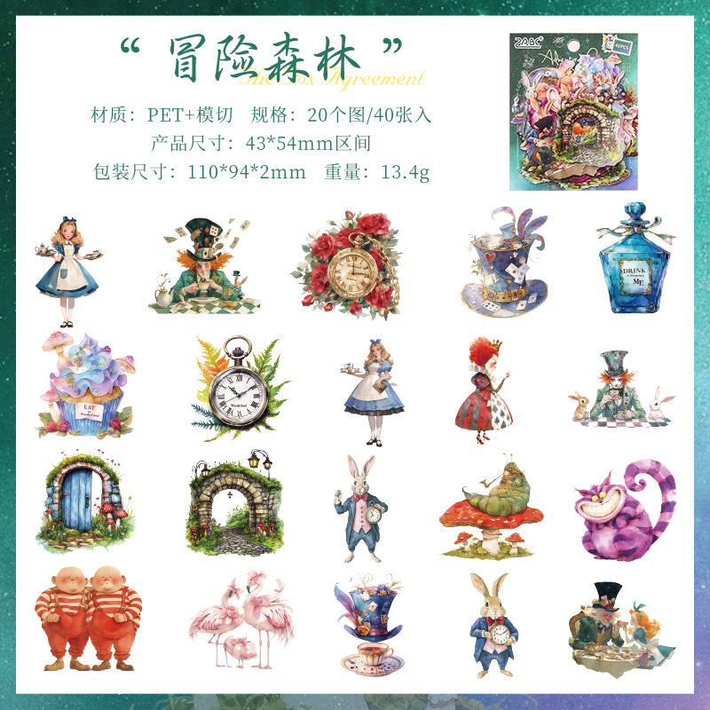 Fantasy Journey Series Sticker Pack 4 Styles 20 psc