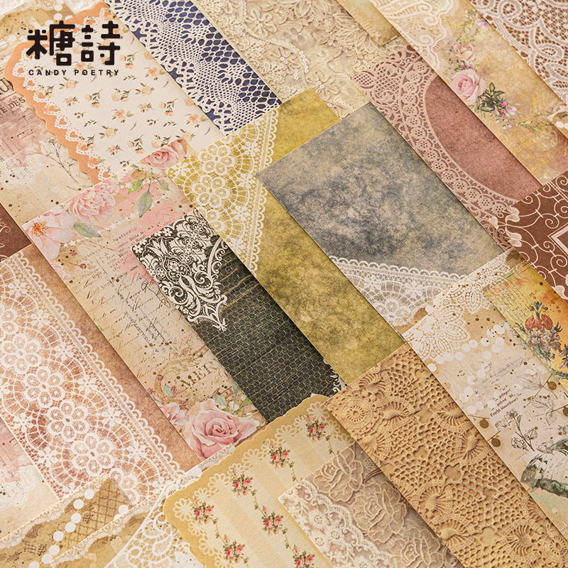 Note Paper – Lace Showroom Series, Retro Style, 6 Options - ViktaShop