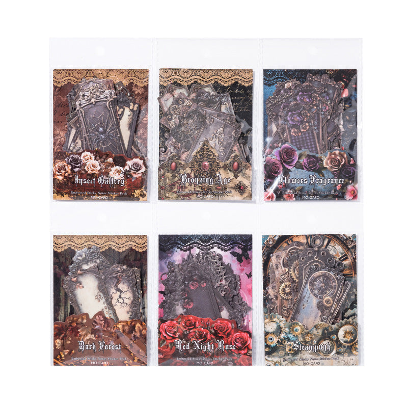 Vintage Paper Relief Embossed Note Sticker Pack, 20 Pcs - ViktaShop