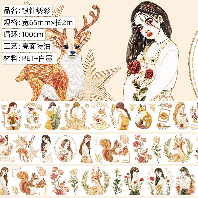 Retro Character PET Tape – Handmade Collage, DIY - 2m - ViktaShop