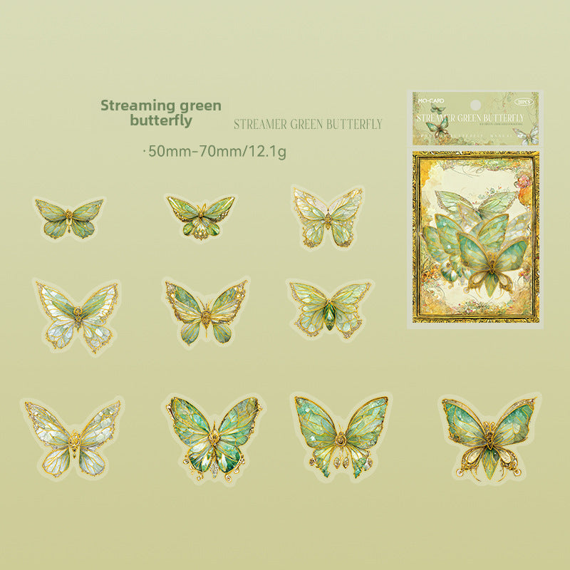 Ice Crystal 3D Butterflies Stickers – PET Decorative Stickers - ViktaShop