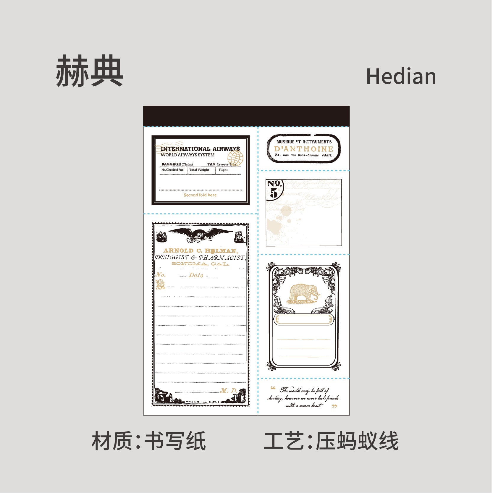 Tearable Notes - Letterhead Series, 30 Pcs - ViktaShop