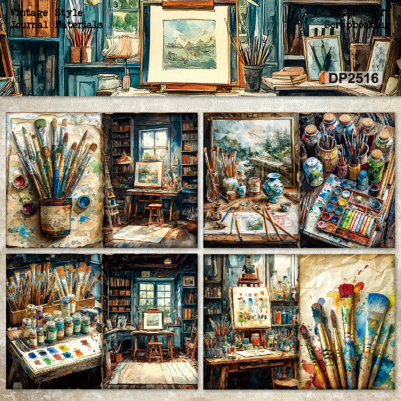 Vintage style Material background Paper A5