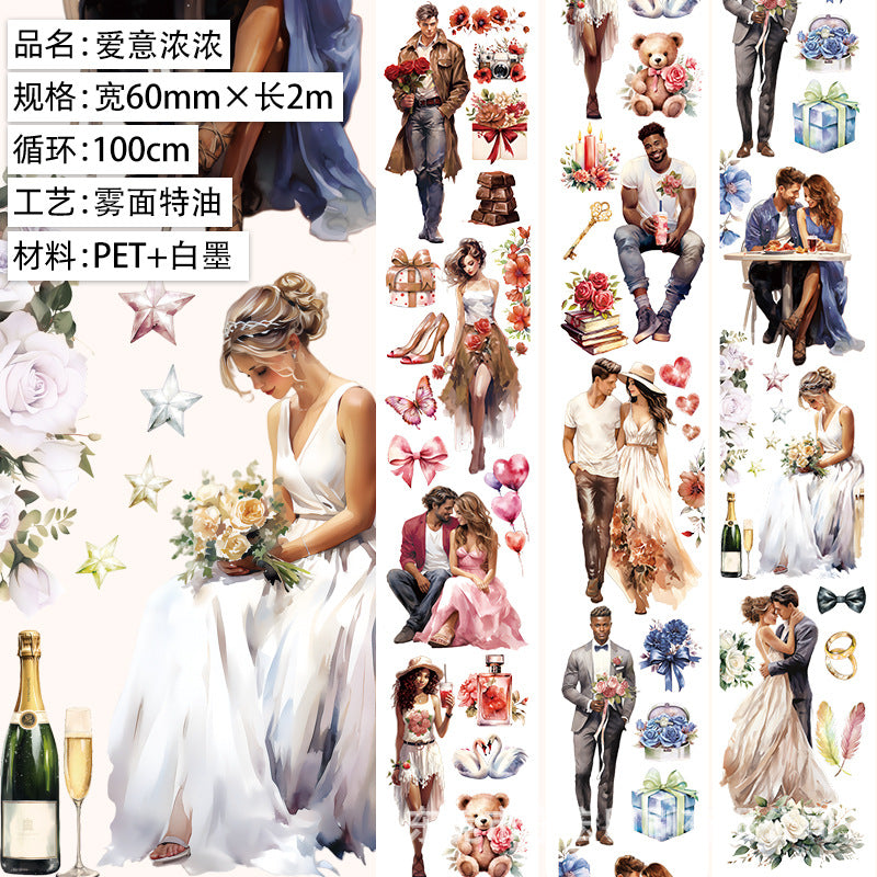 Maillard Character & Floral Matte PET Tape – 1 m - ViktaShop