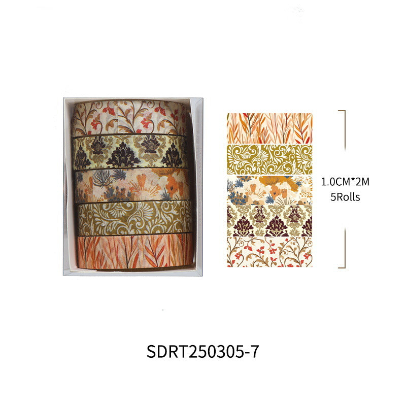 Old Year Poem Washi Tape Set – Retro Literary Style, 12 Options - ViktaShop