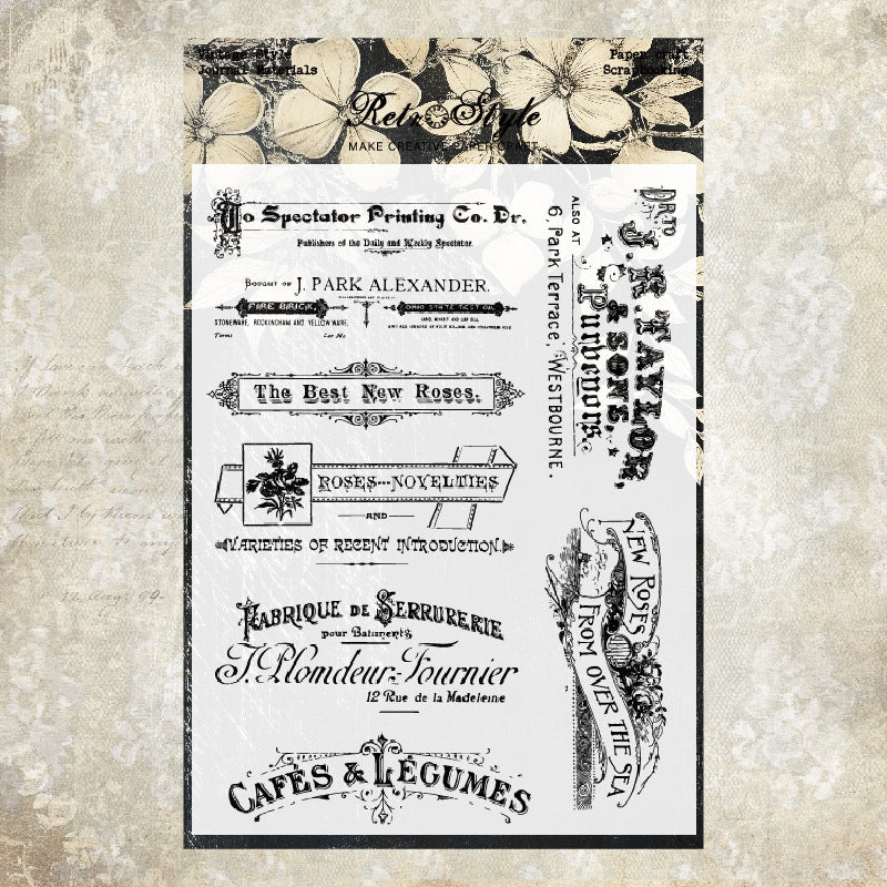 Transparent Retro Background Silicone Stamp