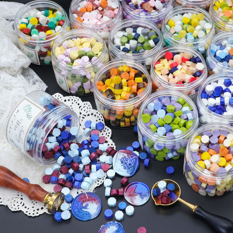 Vintage Mixed Color Fire Paint Wax Granules Plastic Bottle - ViktaShop