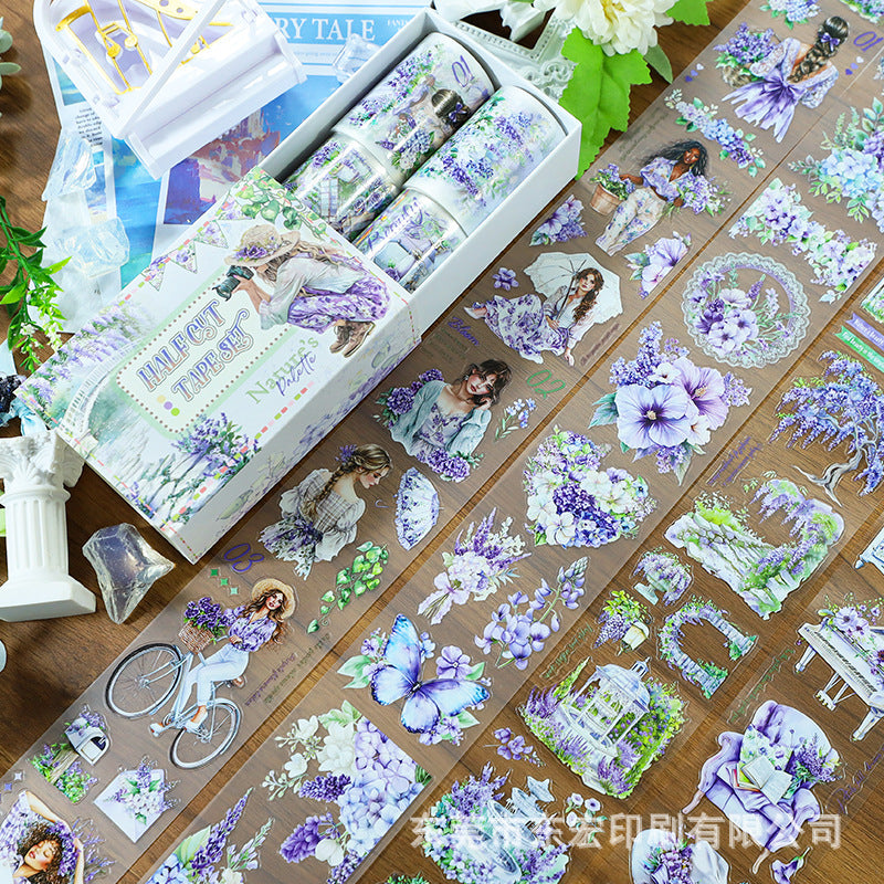 Creative PET Sticker Set Box – Characters, Flowers, Animals, 3 Options - ViktaShop