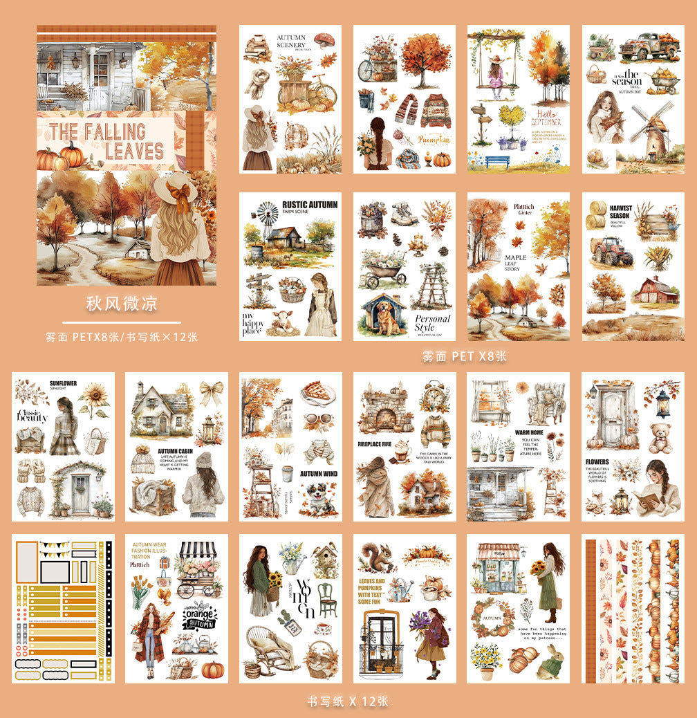 Christmas Retro Sticker Book – Flower PET Stickers - ViktaShop