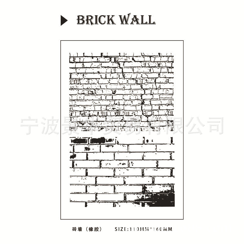 Transparent Brick Wall Stamp, Clear Silicone Seal for Scrapbook & Journal DIY - ViktaShop
