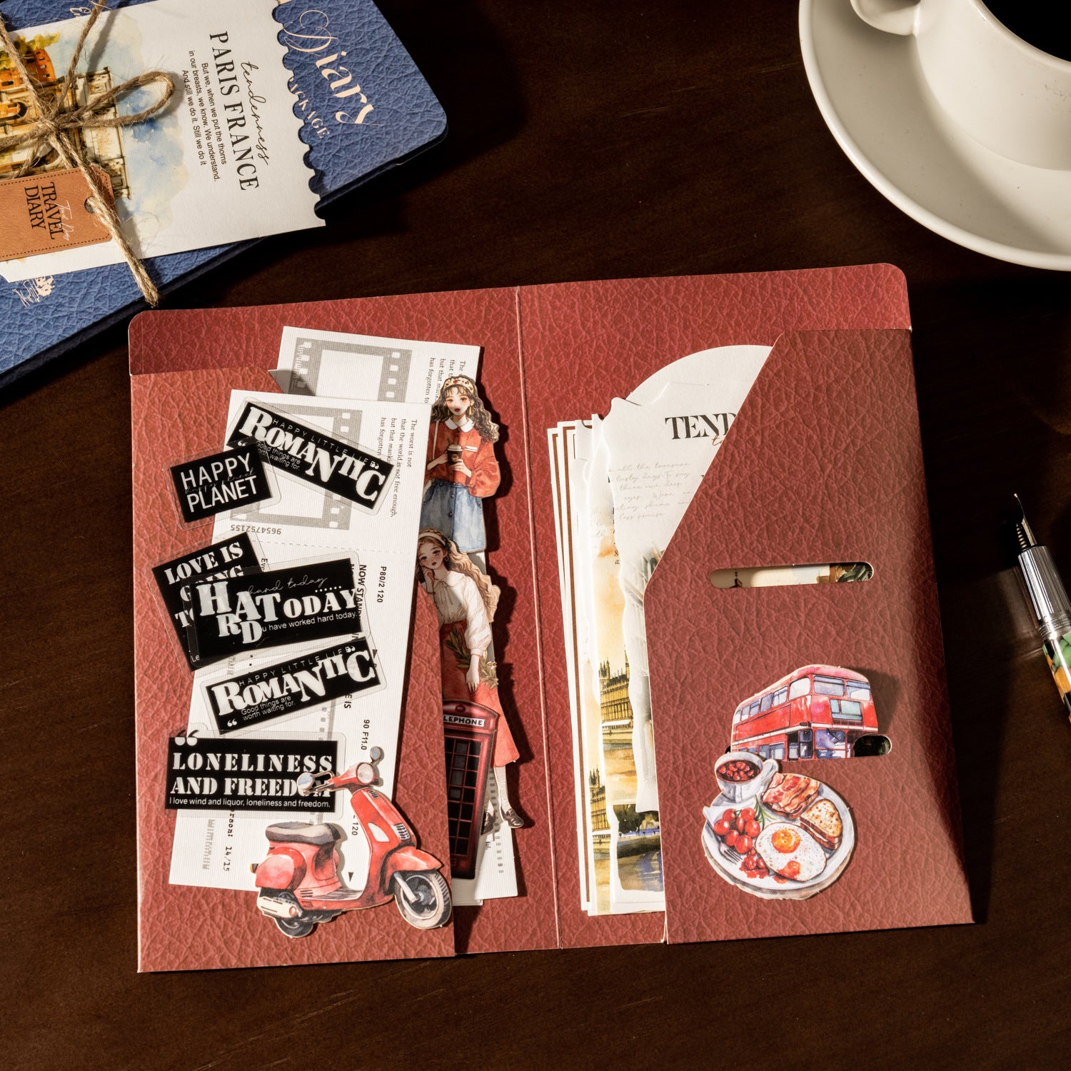 Travel Diary Series – Travel Theme Material Pack, 4 Options - ViktaShop