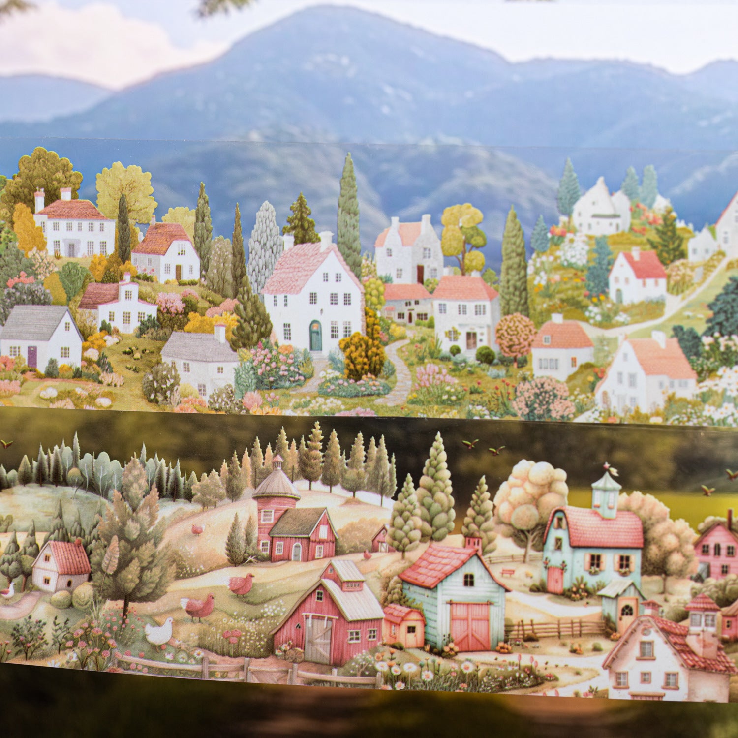 Small Village Washi Tape – Beautiful Day Series, Landscape Theme, 2m - ViktaShop