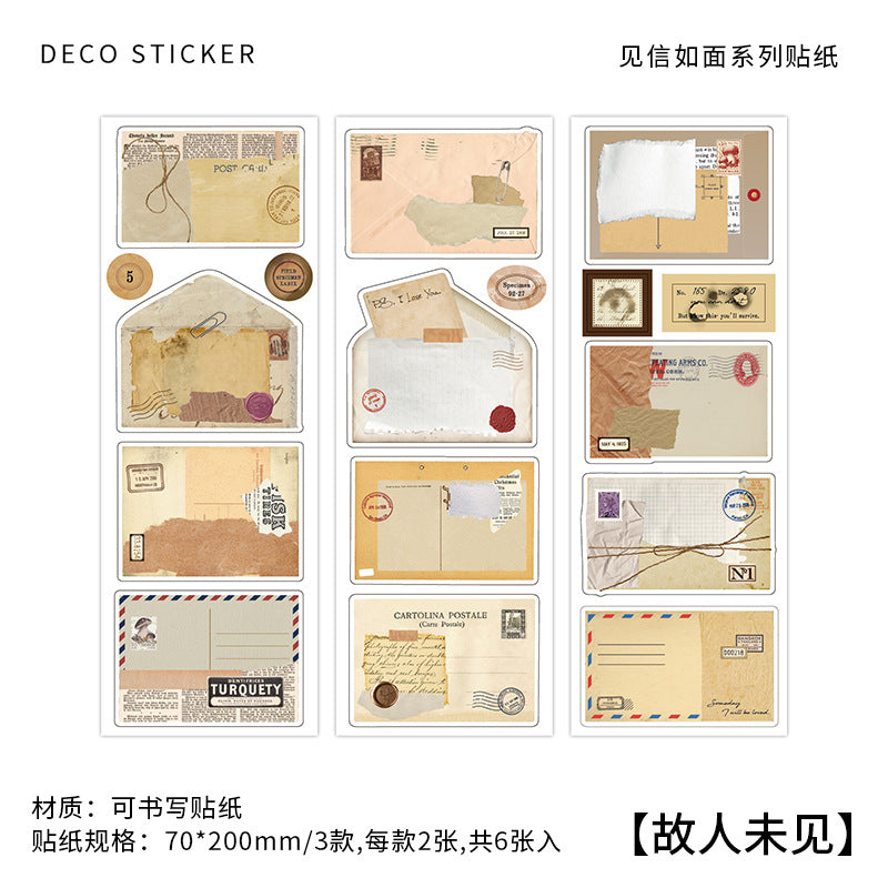 Writable Stickers, Retro Collage Series, 4 Options - ViktaShop