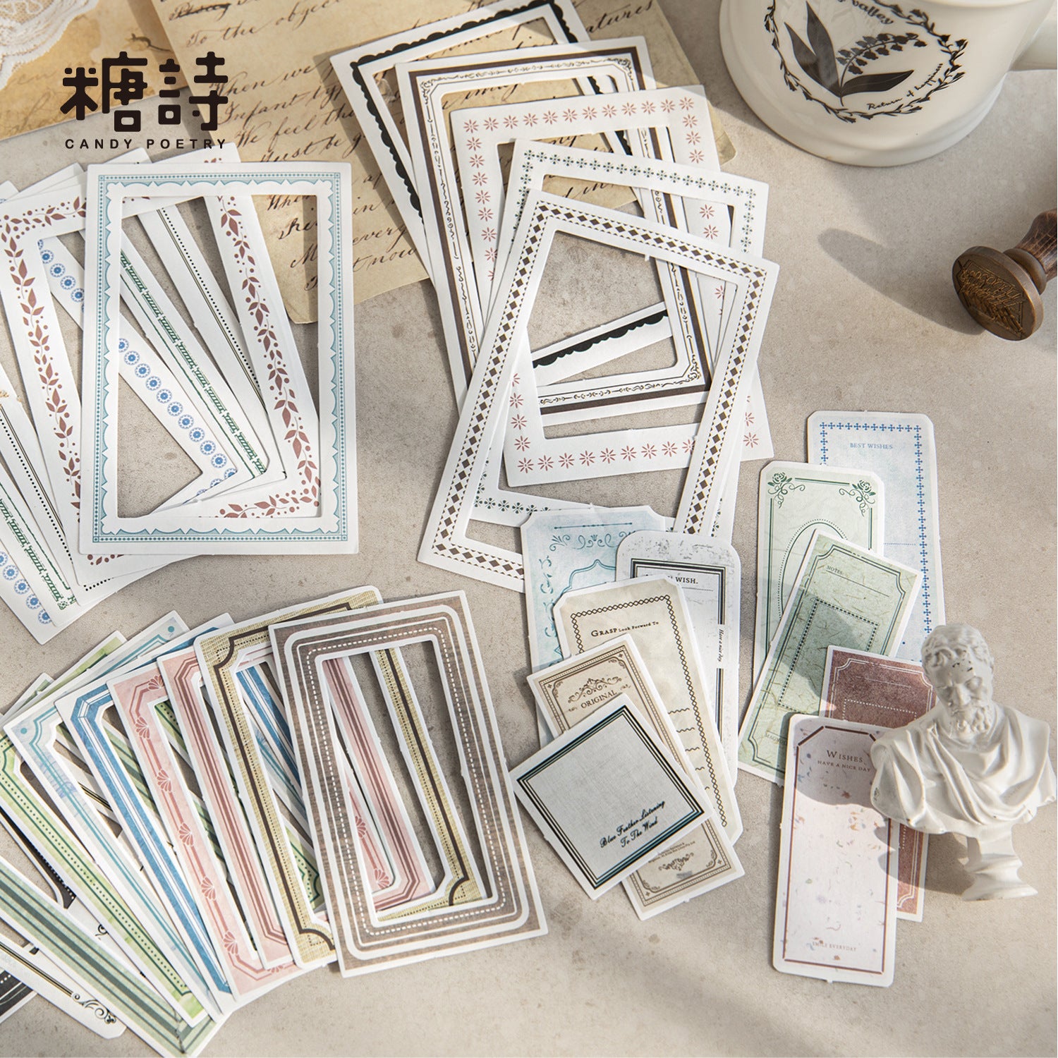 Sugar Poem White Kraft Paper Die-Cut Sticker - 10 pcs - ViktaShop