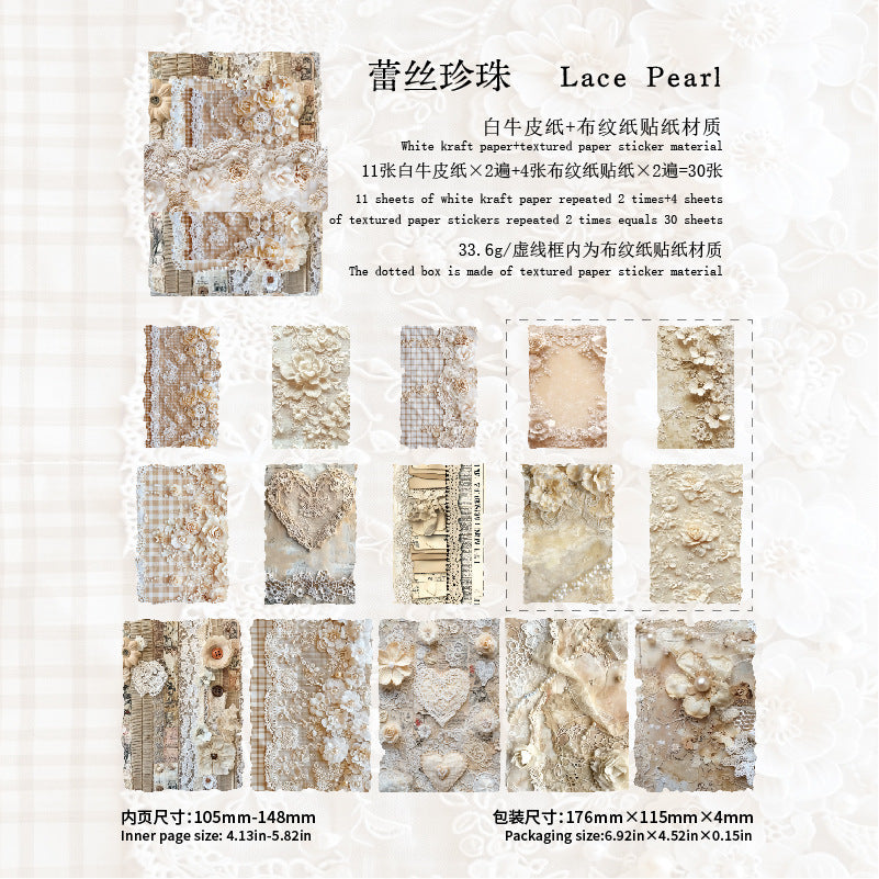 Retro Material Paper Pack for Background, 6 Options - ViktaShop