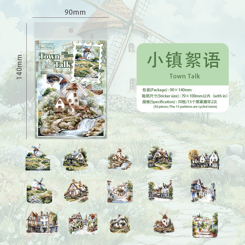 Pet Sticker Pack Scenery Collection Series 30 Pieces