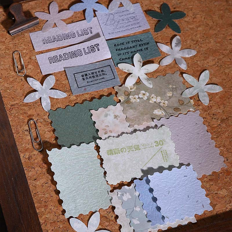 Paper material collage small book 3 psc
