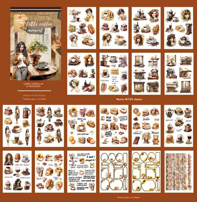 Retro Artistic Court Style Travel Character Stickers Book - ViktaShop
