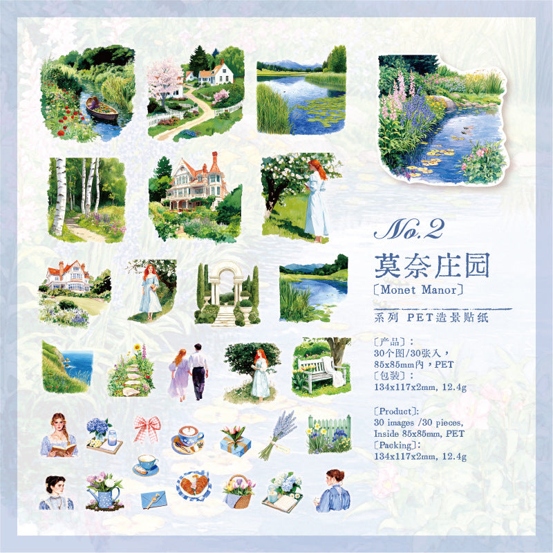 Romantic Garden PET Stickers - ViktaShop