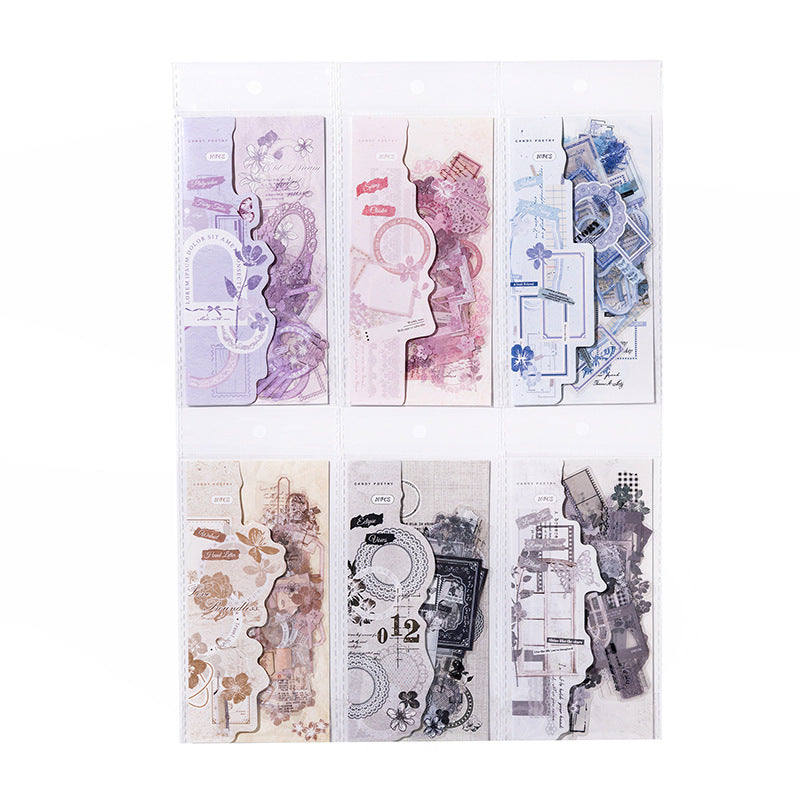 PET Stickers – Retro Decorative Film Strips, 10 Pcs - ViktaShop