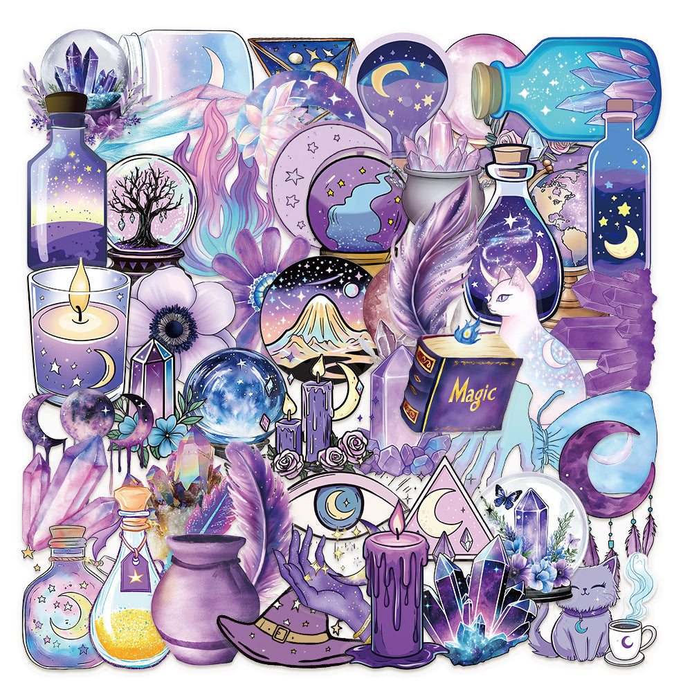 Vintage magic PET stickers 50 psc - Viktashop.com