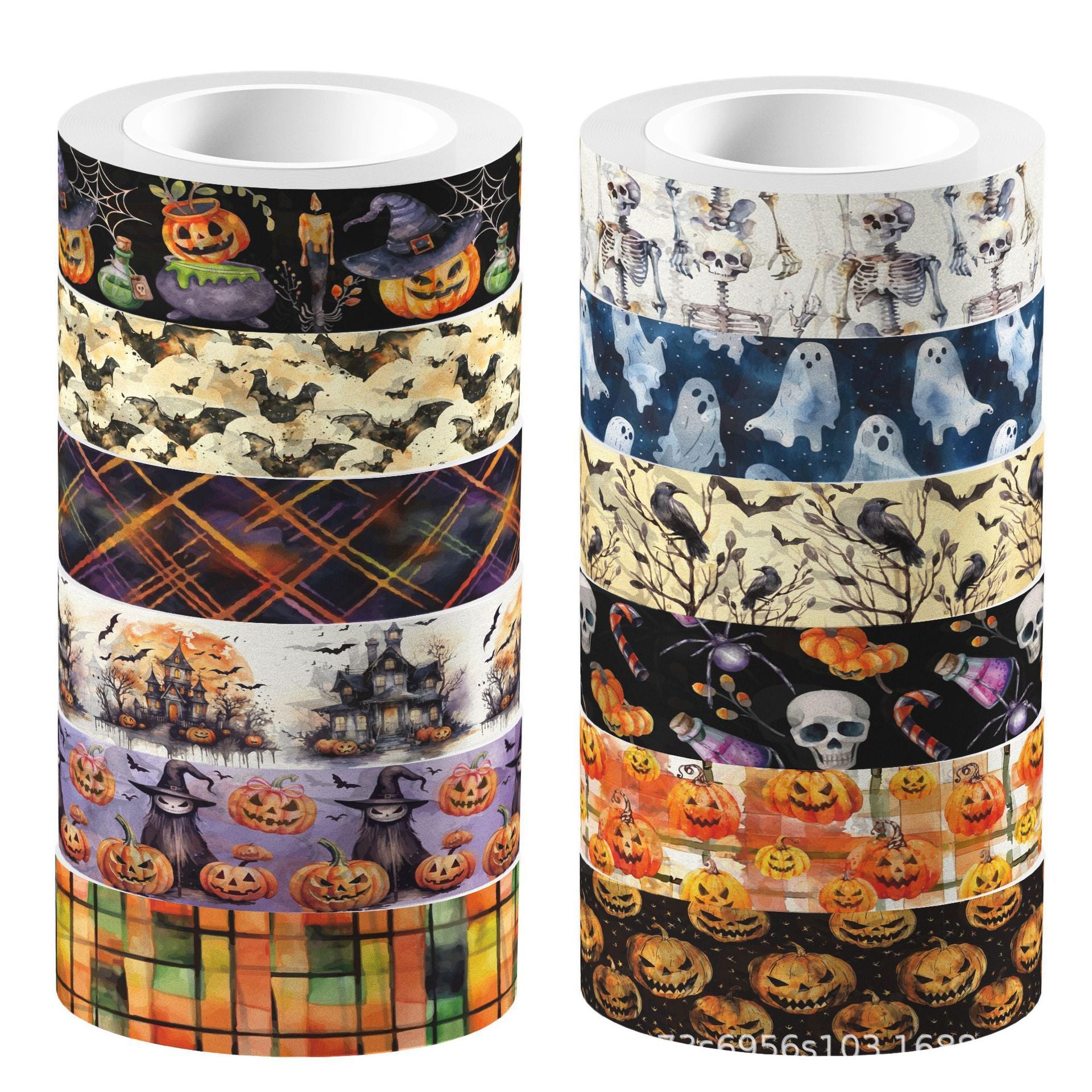 Halloween Cartoon Washi Tape – Pumpkin & Ghost Roll - ViktaShop