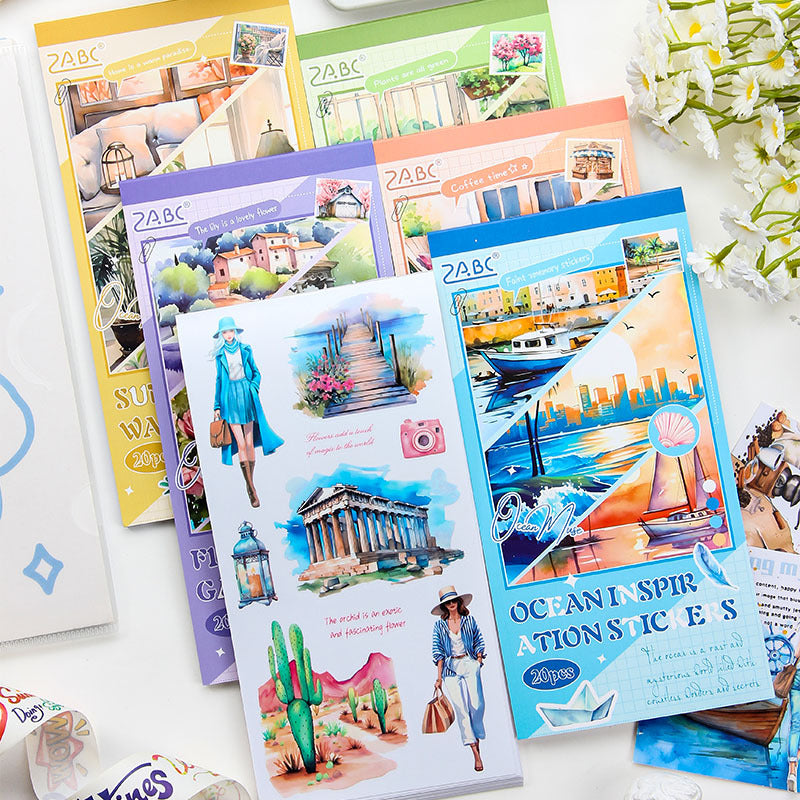 Hazy Memory Sticker Series, Retro PET Stickers, 6 Options - ViktaShop