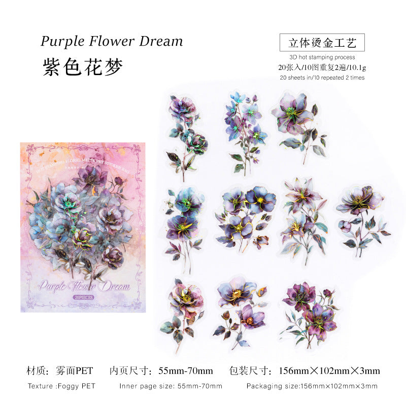 Purple Flower Dream Series - PET Stickers - ViktaShop