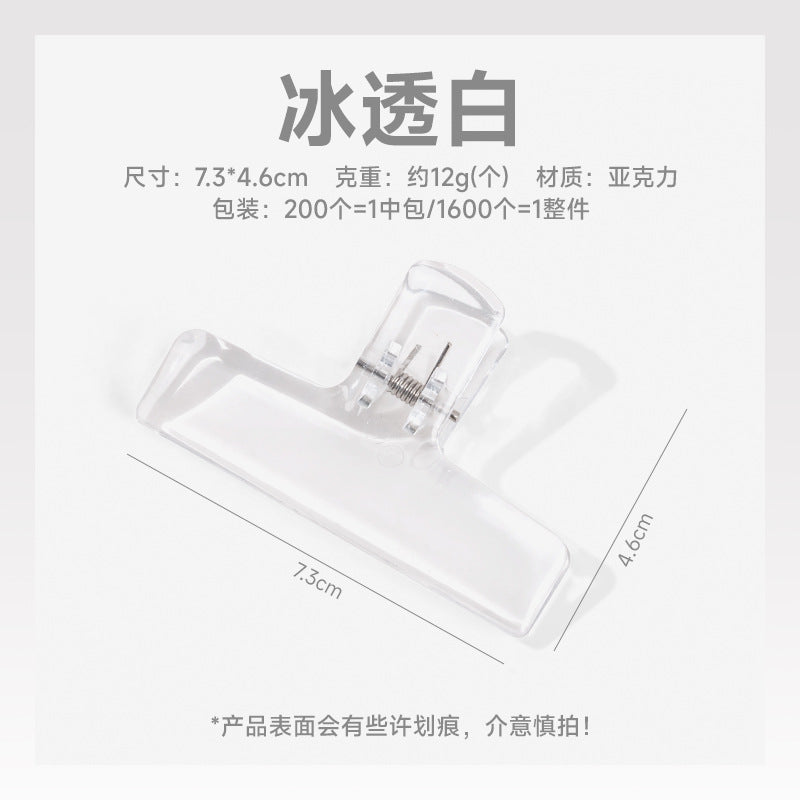 Transparent Acrylic Jelly Clip – Long Tail Stationery Clip - ViktaShop