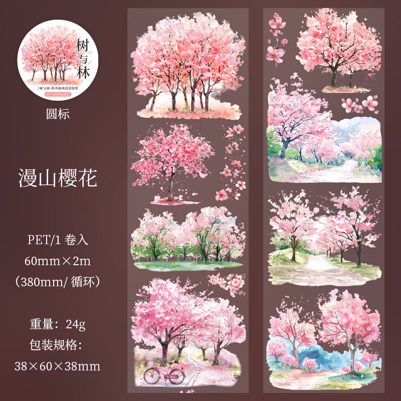 Tree and Forest PET Tape – Forest Landscape, 2m - ViktaShop