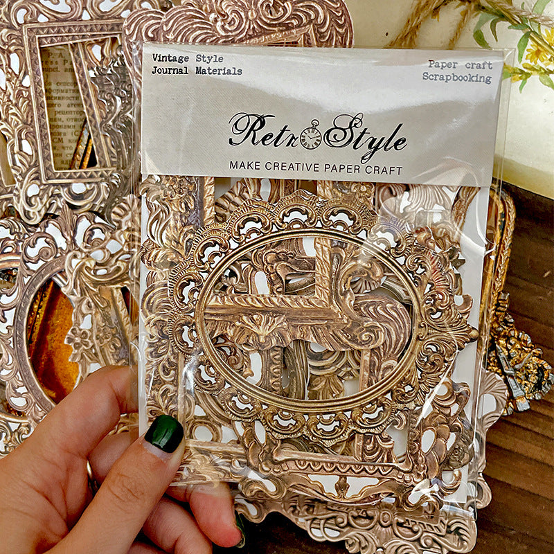Retro Hollow Frame – Card Material Background Paper, 30 Pcs - ViktaShop