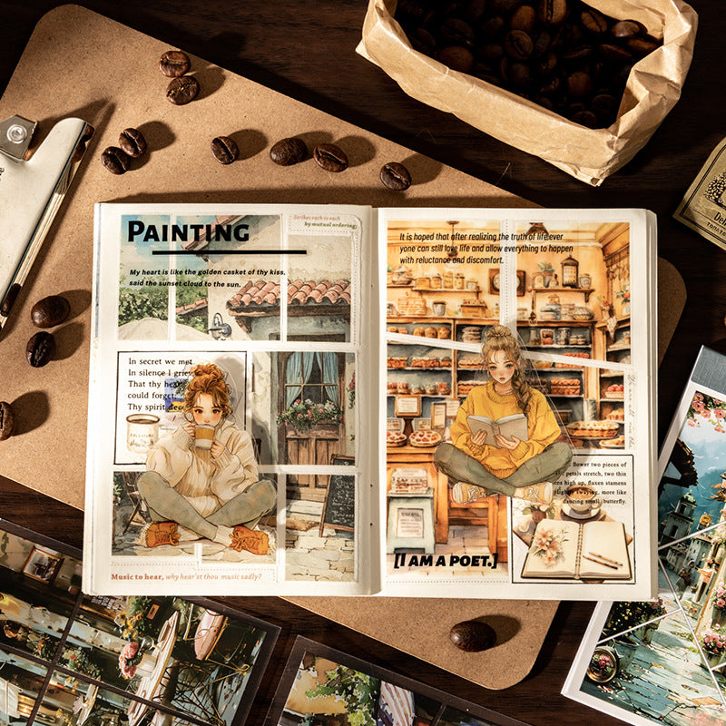 Coffee Place Series Retro DIY Storyboard Stickers, 6 Options - ViktaShop
