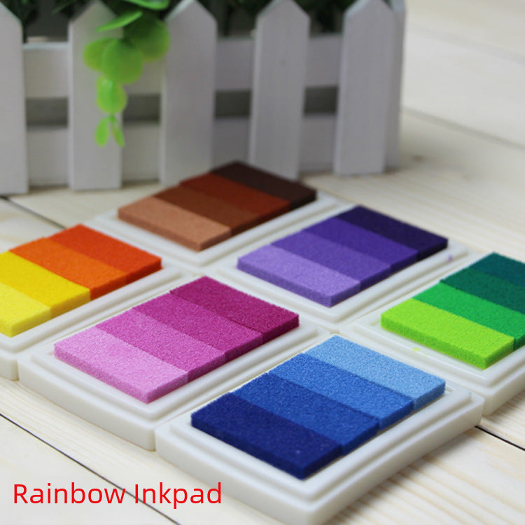 Rainbow Gradient Concave Waist Inkpad – Kids & Wedding Seal Use - ViktaShop
