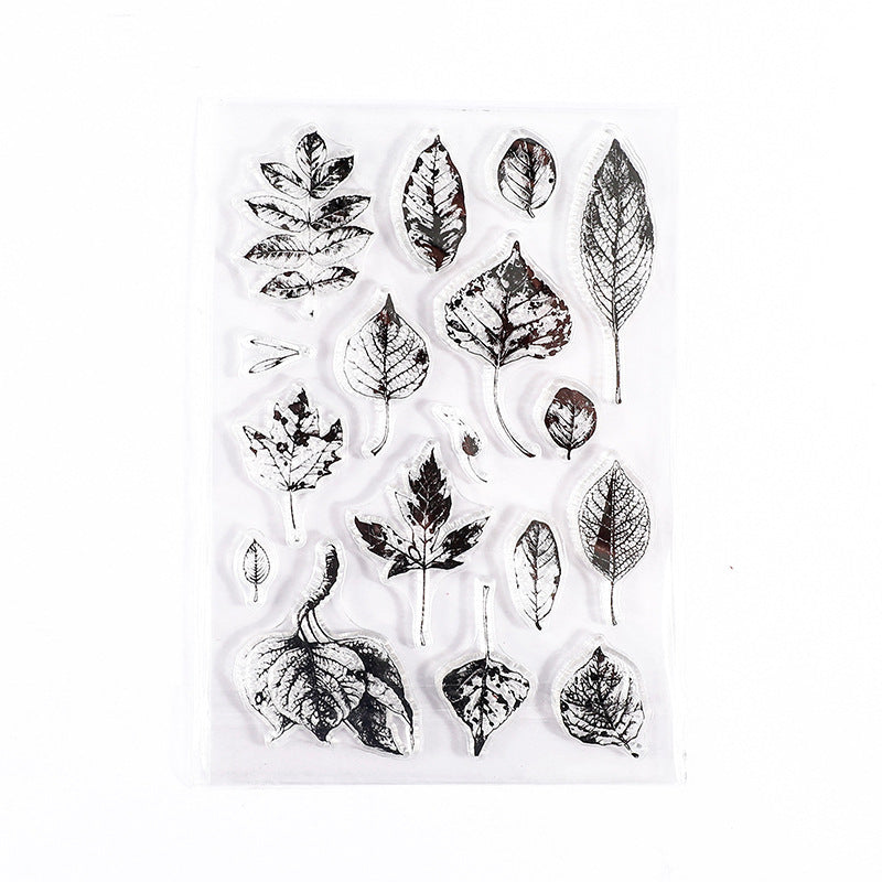 Transparent Silicone Seal - Retro Plant & Flower Collage - ViktaShop