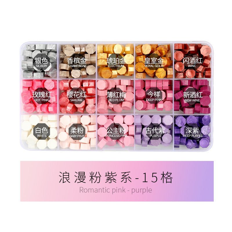 Vintage Transparent Fire Paint Wax Granules Set with Gold Powder - ViktaShop