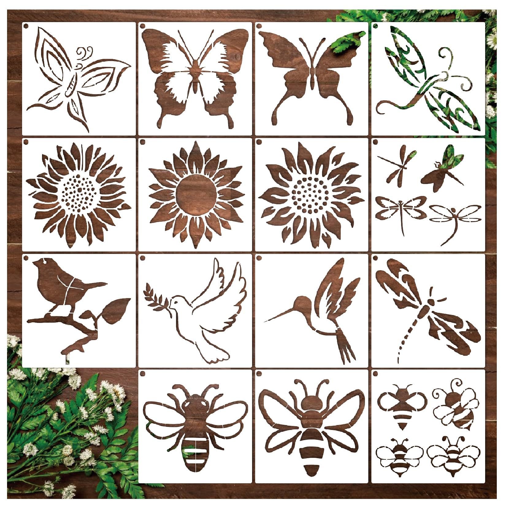 Butterfly & Farm Animal Stencil – Insect Cow DIY Template PET Material - ViktaShop