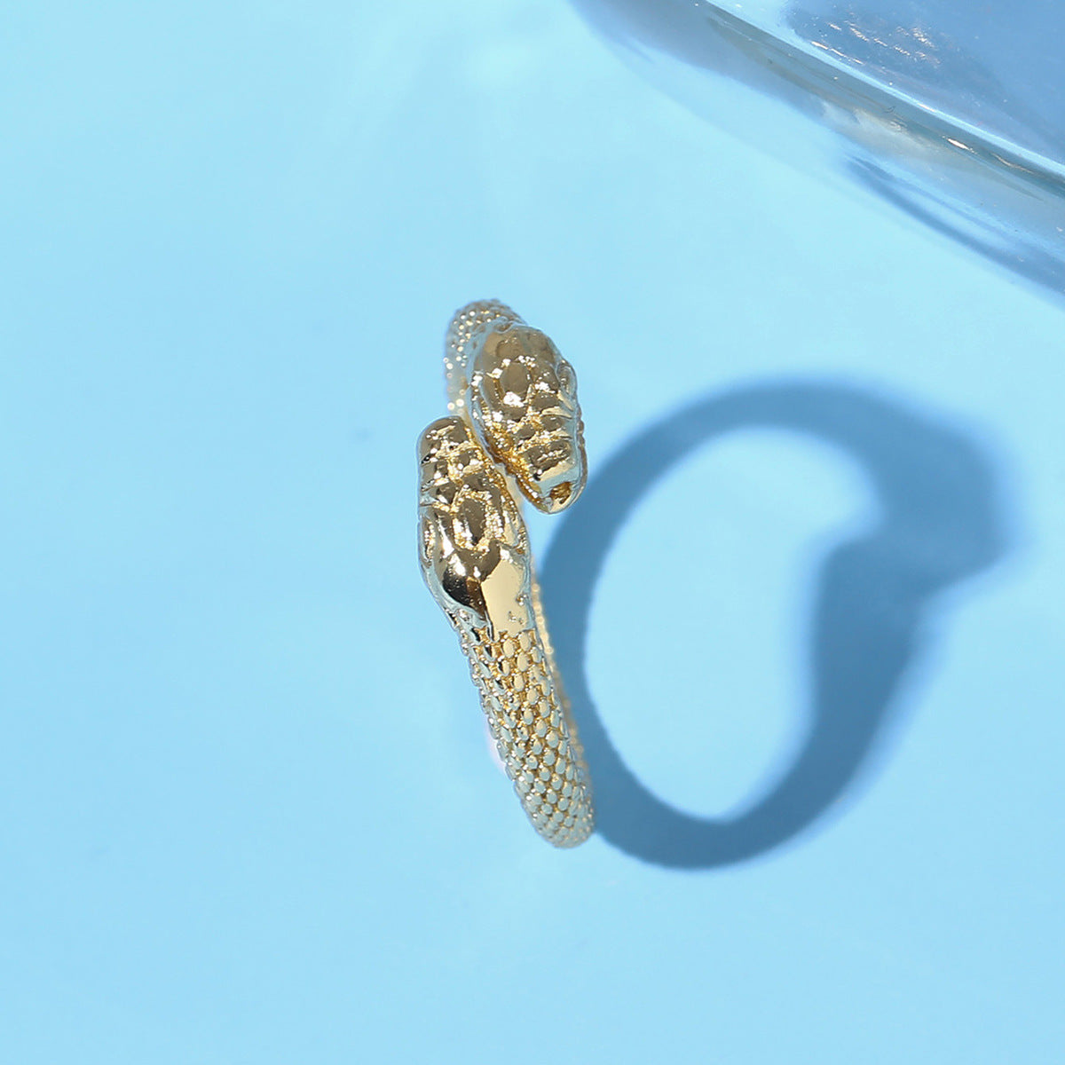 Gold Plated Snake Ring – Adjustable, 10 Options - ViktaShop