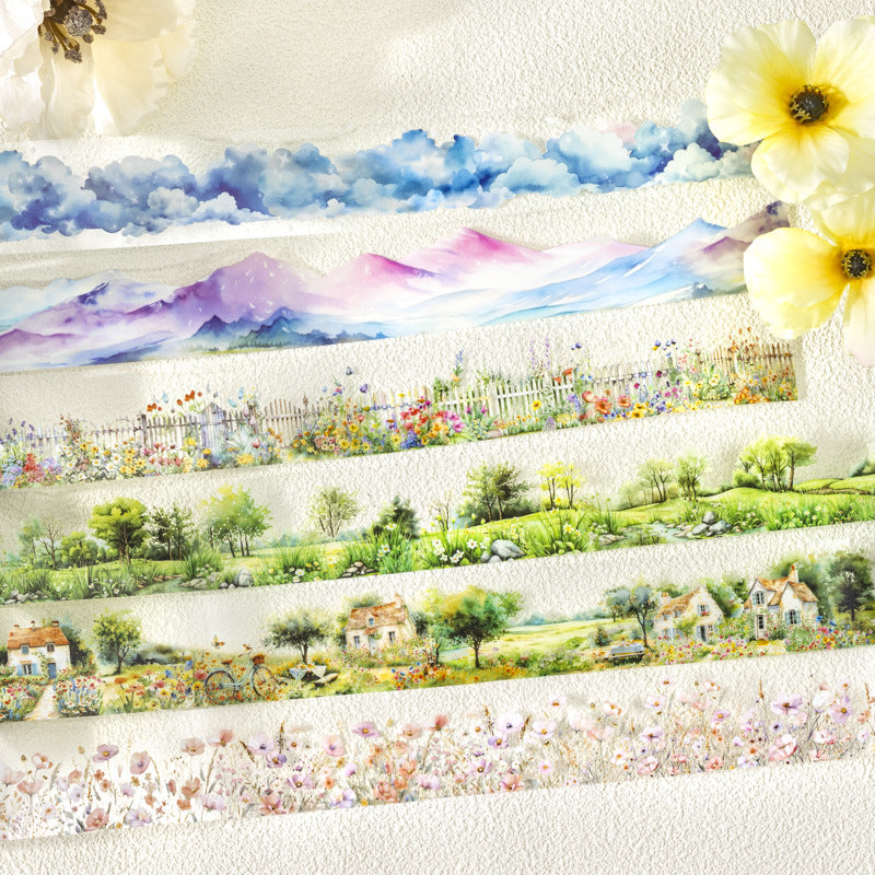 Forest Garden Washi Tape Set - Scrapbooking & DIY Decorative Collage Stickers - ViktaShop