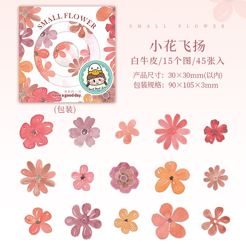 Small Flower Grain Stickers – Floral Theme, 6 Options - ViktaShop