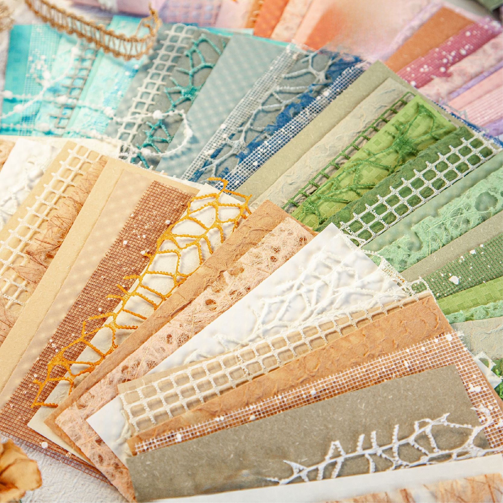 Retro Story Cloud Silk Scrapbooking Paper – Hollow Mesh Specialty Set - ViktaShop