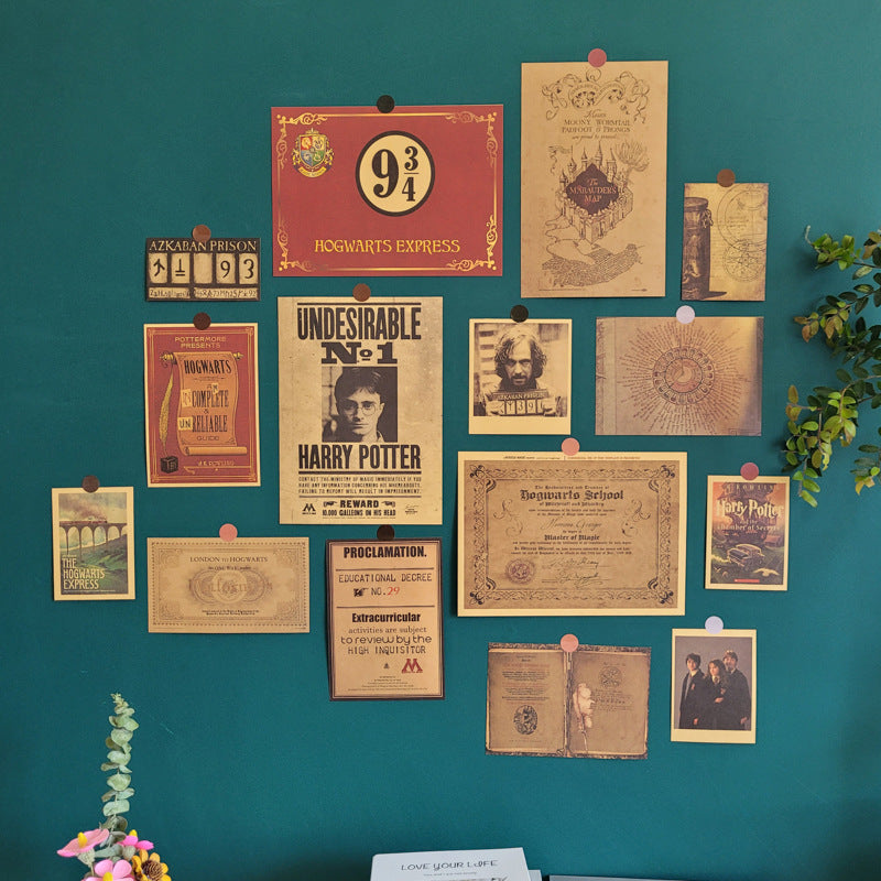 Vintage Poster Wall Sticker – INS Style Decorative Print, 7 Options - ViktaShop